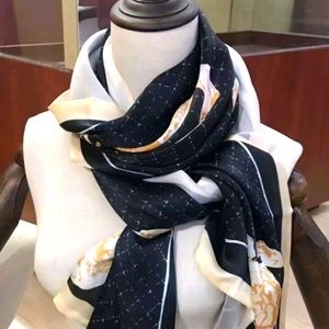 AUTHENTIC BLACK CHANEL LONG SILK SCARF